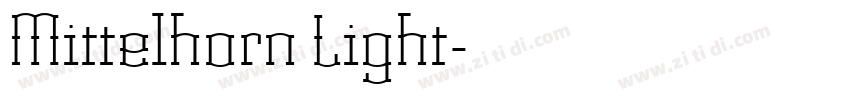 Mittelhorn Light字体转换